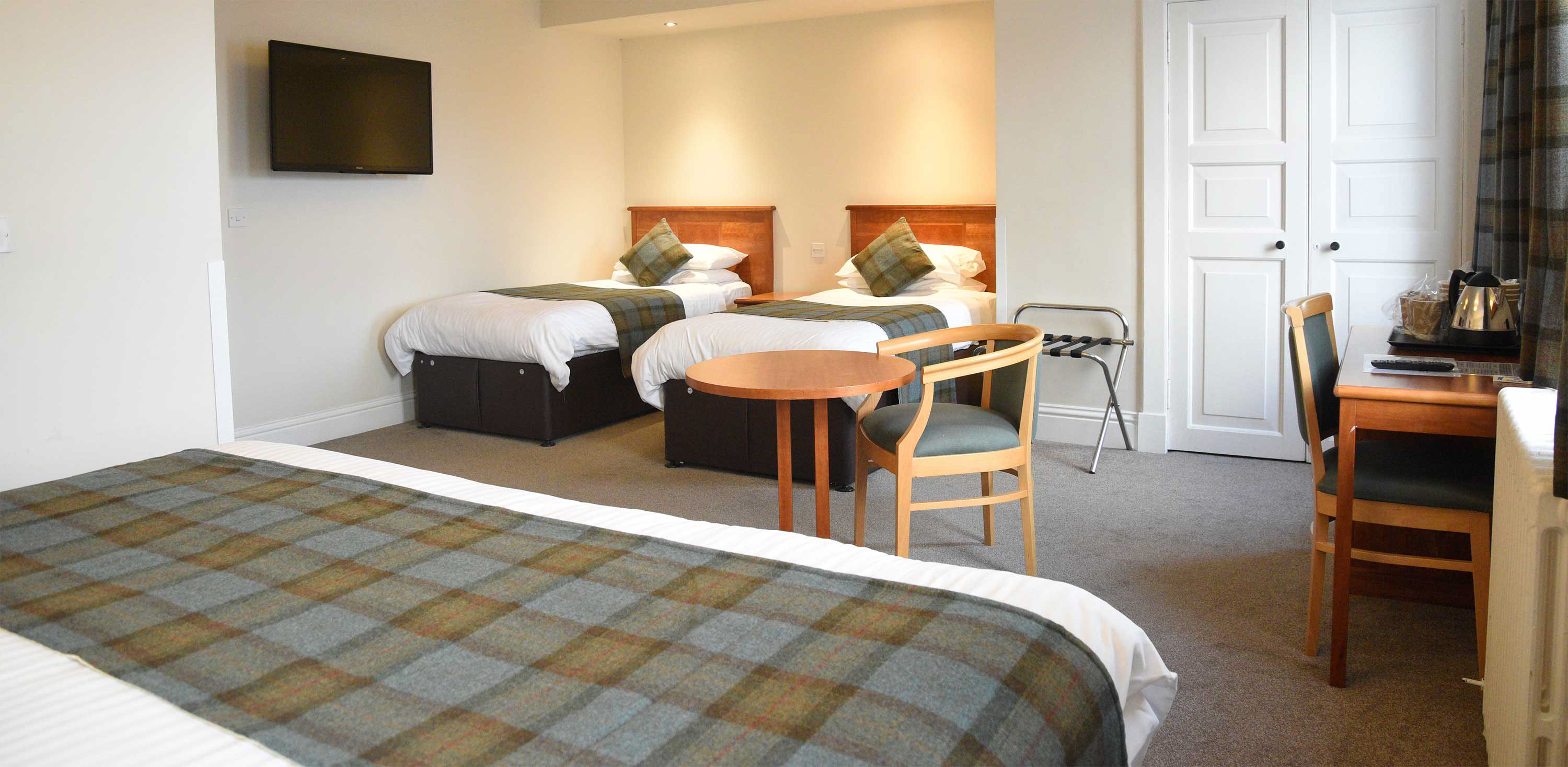 Family room accommodation at The Royal Hotel in Portree en suite WIFI private parking and sea views